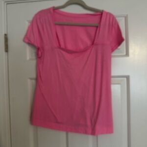 Lilly Pulitzer Vibrant Pink Short Sleeve Top